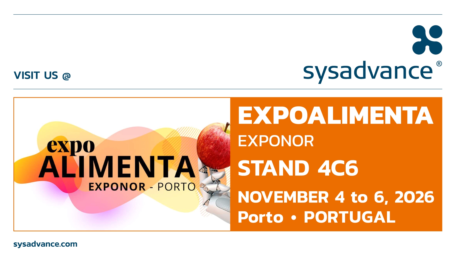 SYSADVANCE | EXPOALIMENTA 2026 - Stand 4C6
