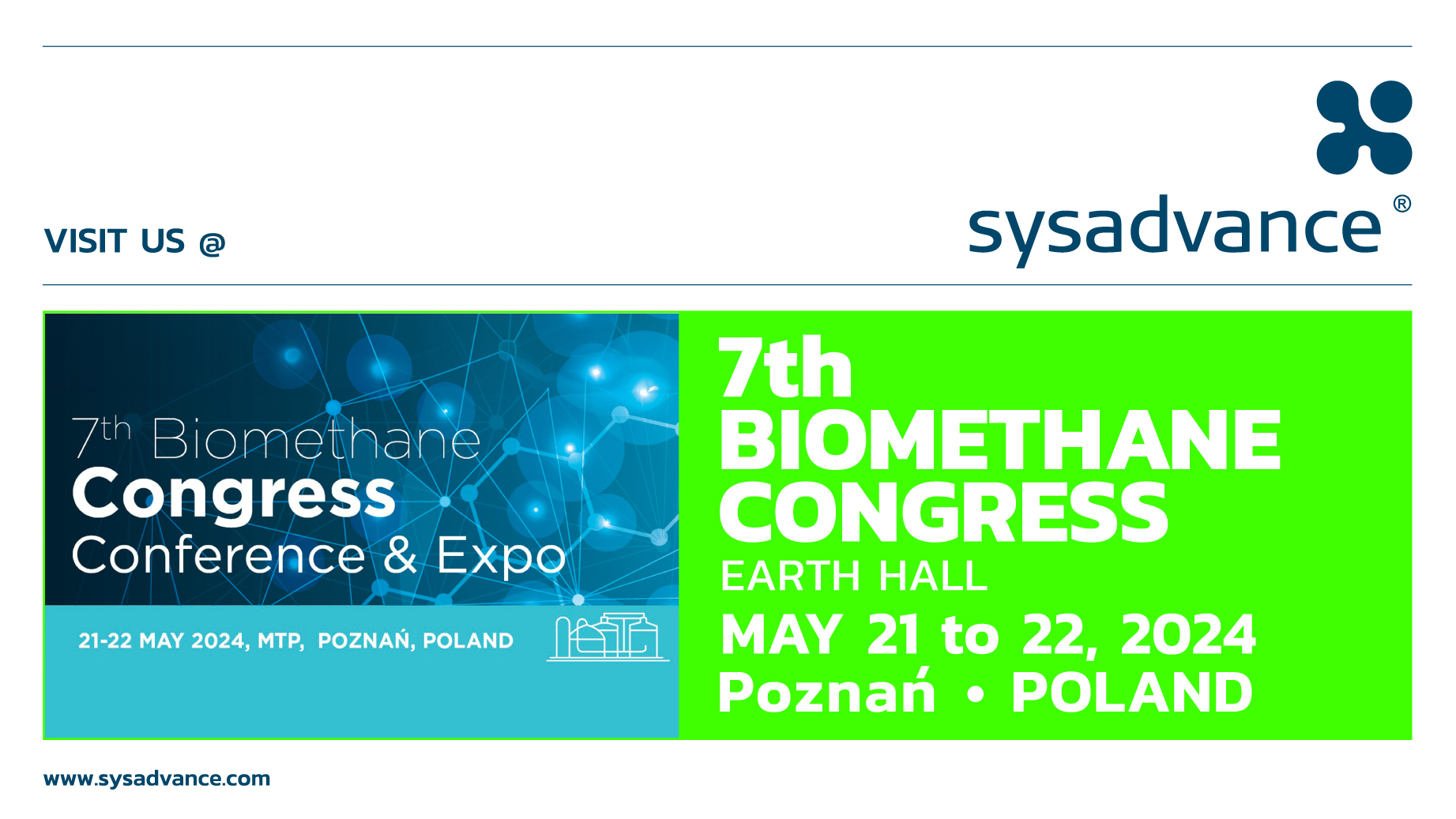 7th Biomethane Congress and Expo, Poland Sysadvance